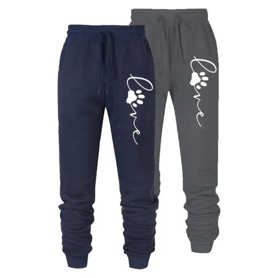 Женские спортивные брюки с принтом в виде кошачьей лапы на шнурке с эластичной резинкой на талии, свободные однотонные мягкие дышащие женские беговые упражнения, длинные брюки, спортивные штаны