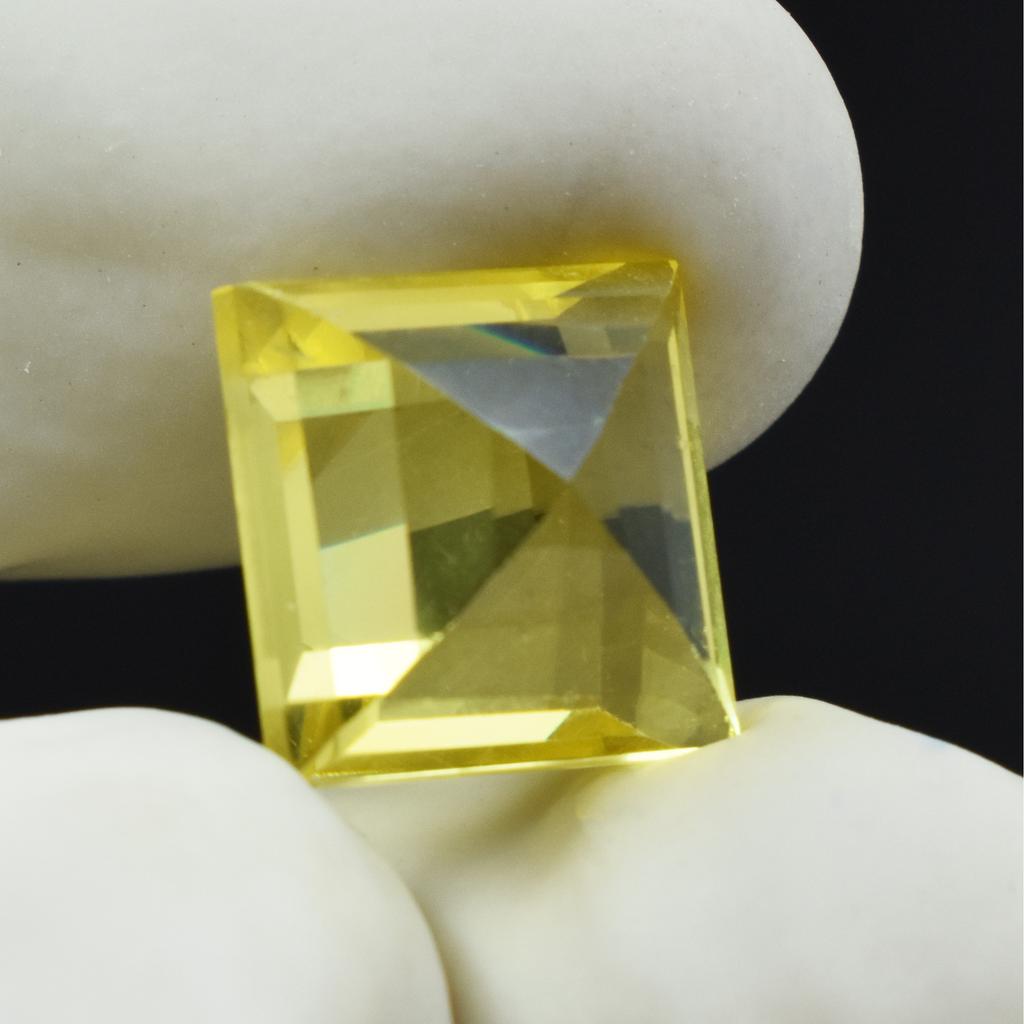 Unique Yellow Sapphire 10.20 Ct Square Shape Natural Loose Gemstone