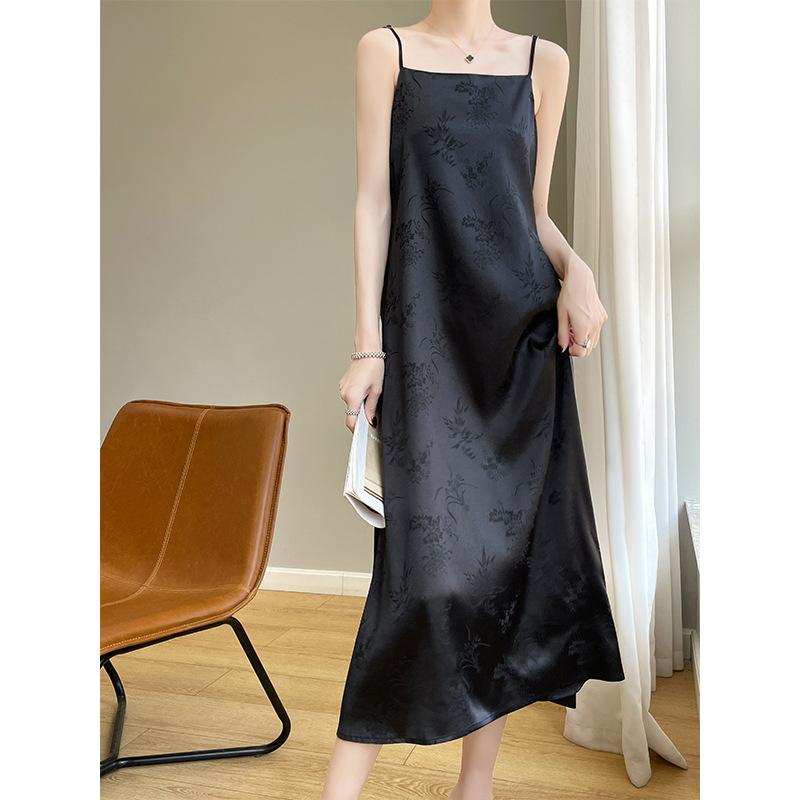 Женское летнее платье Haute Couture, легкое, роскошное, нишевое, жаккардовое платье средней длины, модное, все, платье на бретелях