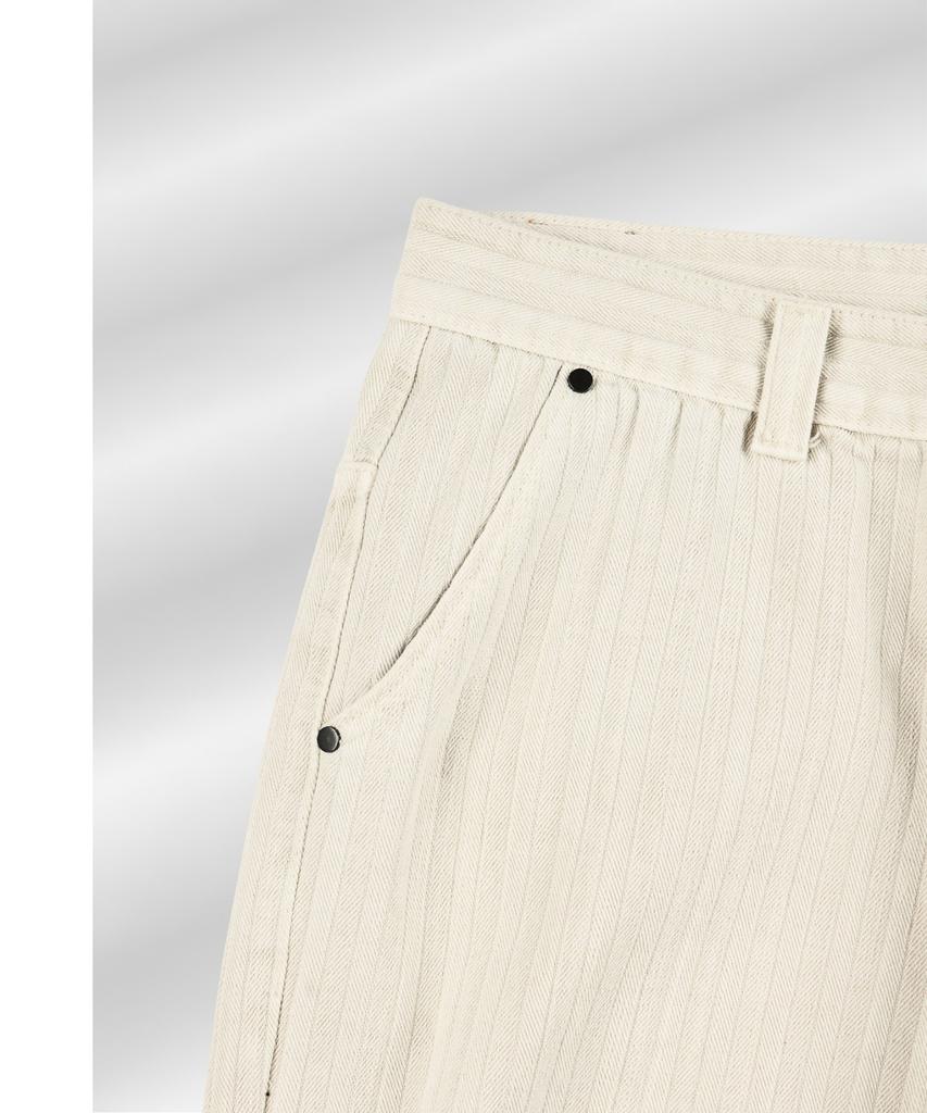 PARADIGMFILM [Ep.01] Dyed Herringbone Double Knee Pants (Ivory)