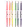 3/6 шт. Двухцветные маркеры-ручки, флуоресцентные ручки, маркеры для рисования, двухсторонние маркеры, пастельные канцелярские принадлежности
