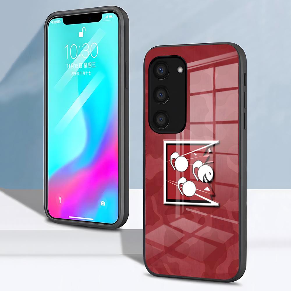 R-Rainbow-Six Siege Game Phone Case For Samsung S26 S25 S24 FE S23 S22 S21 Plus S20 Ultra Note20Ultra Black Glass Cover