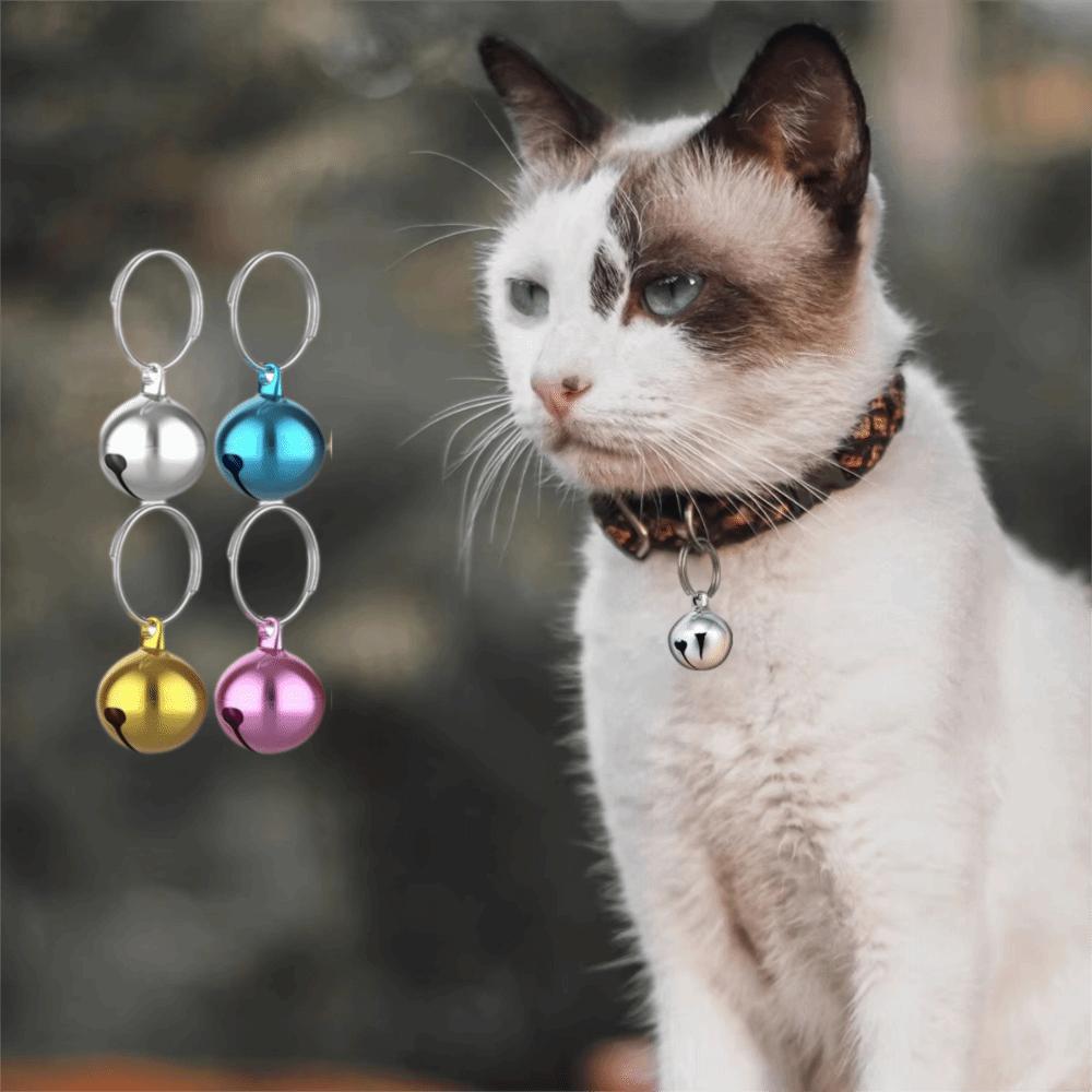 24Pcs Vintage Christmas Bell Jingle Horizontally Open Design Xmas Tree Hanging Bells 14mm Colorful Cat Collar Bell Keychain