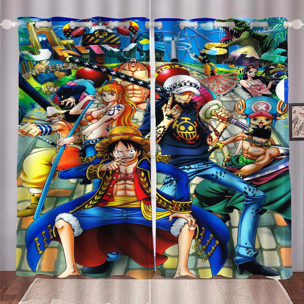 Штора One Piece Monkey D Luffy Мультяшная Новый Мир Анимированная Модная Подходит для Спальни Детской Взрослой Комнаты Декорации Подарки
