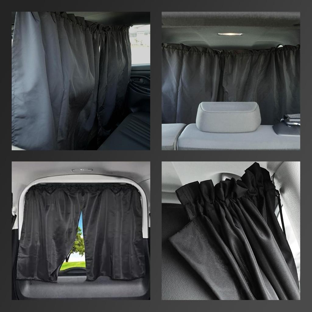 Privacy Car Curtains for Easy Light Privacy Adjustable UV Perfect for Sleeping In the Changing and Rear and Front 95cm X Set of with Secure X 120cm of