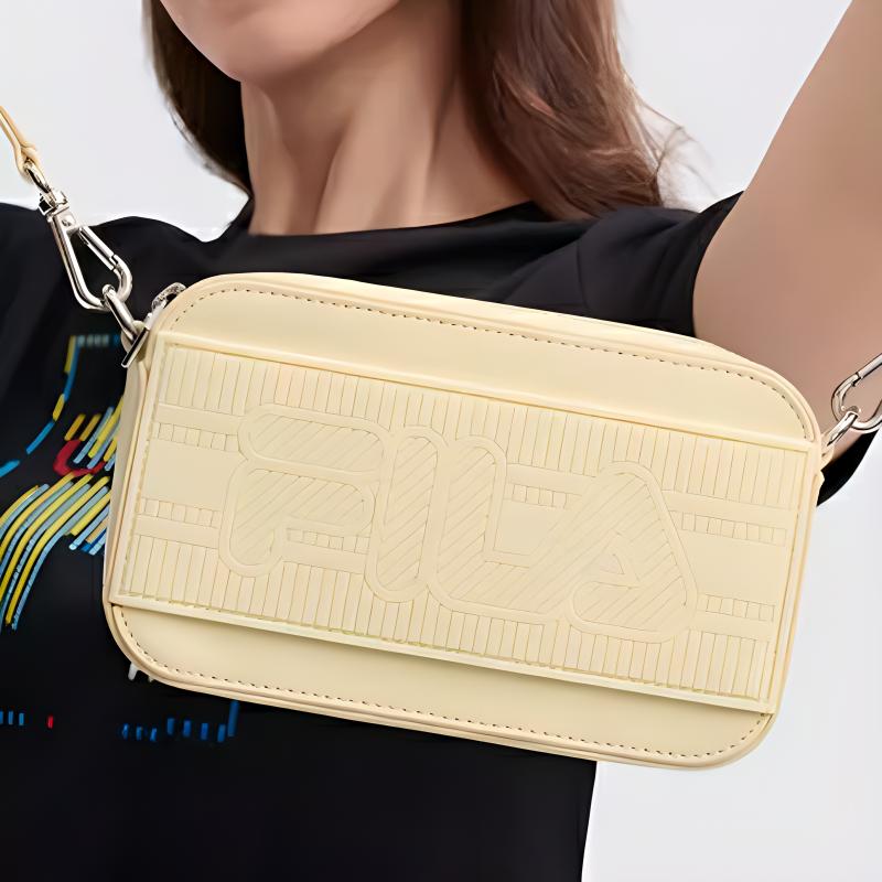 Новая силиконовая сумка через плечо FILA, кроссбоди, очень маленькая, женская, абрикосовая, светло-желтая F13W438166FYE