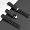 Для Casio EF-552 EF-552D PRG-80 PAG-80 PRW-1000 PRW-1100 силиконовый резиновый ремешок для часов 25-20 мм Выпуклый ремешок для часов Мягкий мужской браслет