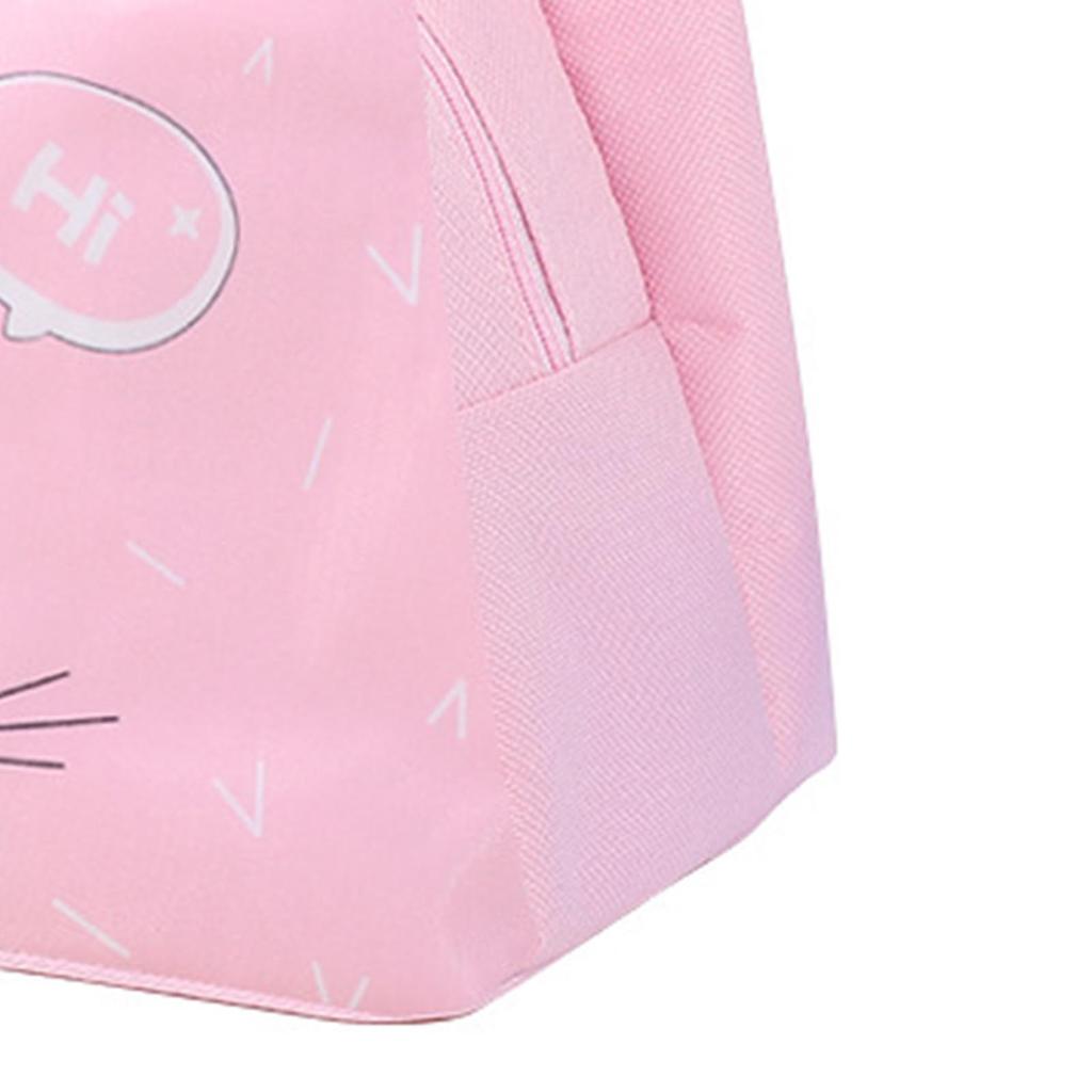 Lunch Bag Insulated Aluminum Foil Large Capacity Handheld Portable Cute Cartoon Cat