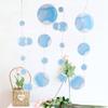 2M Round Colorful Romantic Bubble Paper Skewers Bubble Ribbon Wall Hanging Garlands Bubble Circle Banner