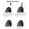 Bike Tubeless Tyre Repair Kits with Rubber Strips Bicycles Tire Maintenance Tool for Repair Tires Fix Flat Puncture
