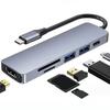 8-в-1 USB C Док-станции USB C Хабы с HDMI 4K30Hz PD55W для Ноутбуков Планшетов / SD-кардридер Быстрая Зарядка