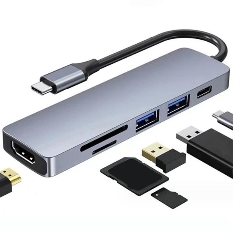 8-в-1 USB C Док-станции USB C Хабы с HDMI 4K30Hz PD55W для Ноутбуков Планшетов / SD-кардридер Быстрая Зарядка