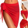 Women Short Sarongs Beach Wrap Sheer Bikini Wraps Chiffon Cover Ups for Swimwear
