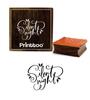 Printtoo Silent Night Word Diary Card Scrap Print Square Wooden Rubber Stamp-2 X 2