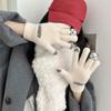 Ветрозащитные перчатки с сенсорным экраном, утолщенные зимние перчатки, модные вязаные перчатки