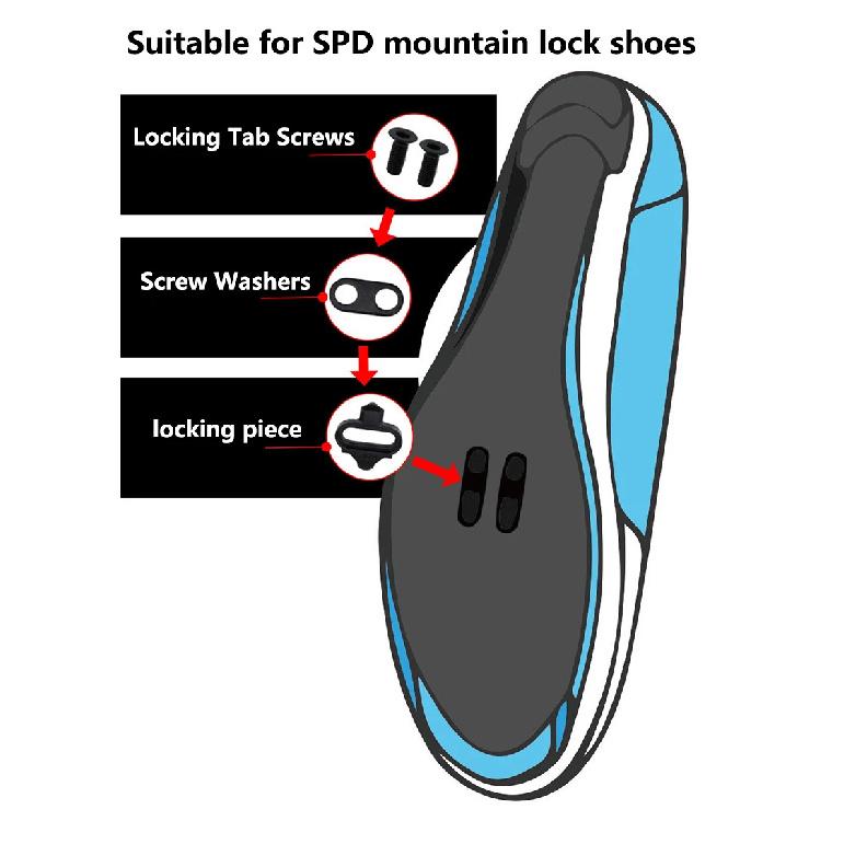 RACEWORK Велосипедный Замок Педаль для Горного Велосипеда под Систему Shimano SPD Нейлоновый Корпус + Сердечник из Хромомолибденовой Стали Двусторонний Фиксирующий Подножник