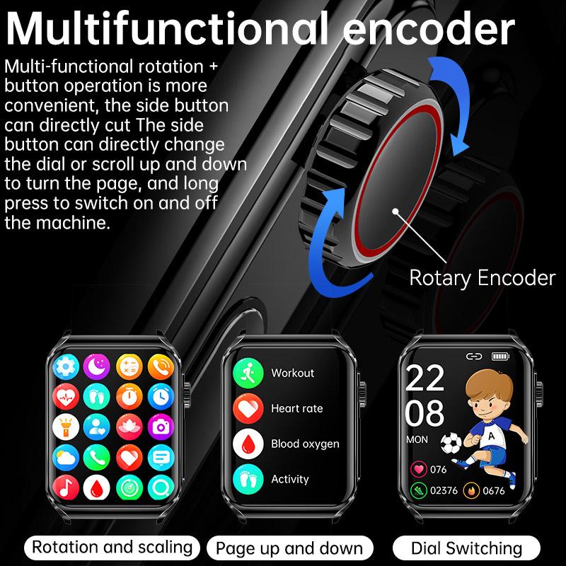 SACOSDING Hygieia-003s Max-A Bluetooth Call Смарт-часы 320*380 HD 1,85-дюймовый экран ЭКГ + ВСР + NFC Многофункциональные спортивные часы IP67 Водонепроницаемые умные часы