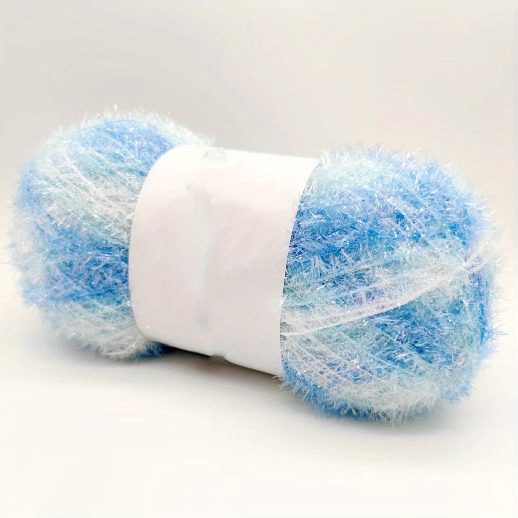 6pcs Segment Dyed Raffia Yarn for Beach Bags Chunky Polyester Bundle (300g) - Textured Crochet Knitting Yarn for DIY Tote Bags, Shawls