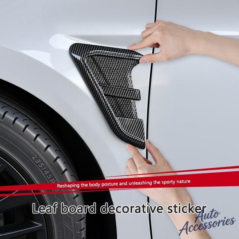 2Pcs Car Shark Gills Sticker Side Fender Vent Modified Hood Air Outlet Sticker For BMW M X1 X2 X3 X4 X5 X6 3 5 M2 M3 M4 M5 M6 M7 FY3