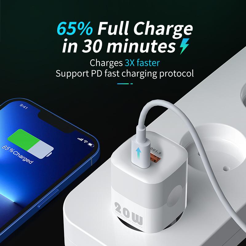 20 Вт GaN PD USB C зарядное устройство для iPhone 15 14 13 12 Pro Max mini SE Phone QC 3.0 PD 3.0 USB Type C быстрая зарядка для iPad Air