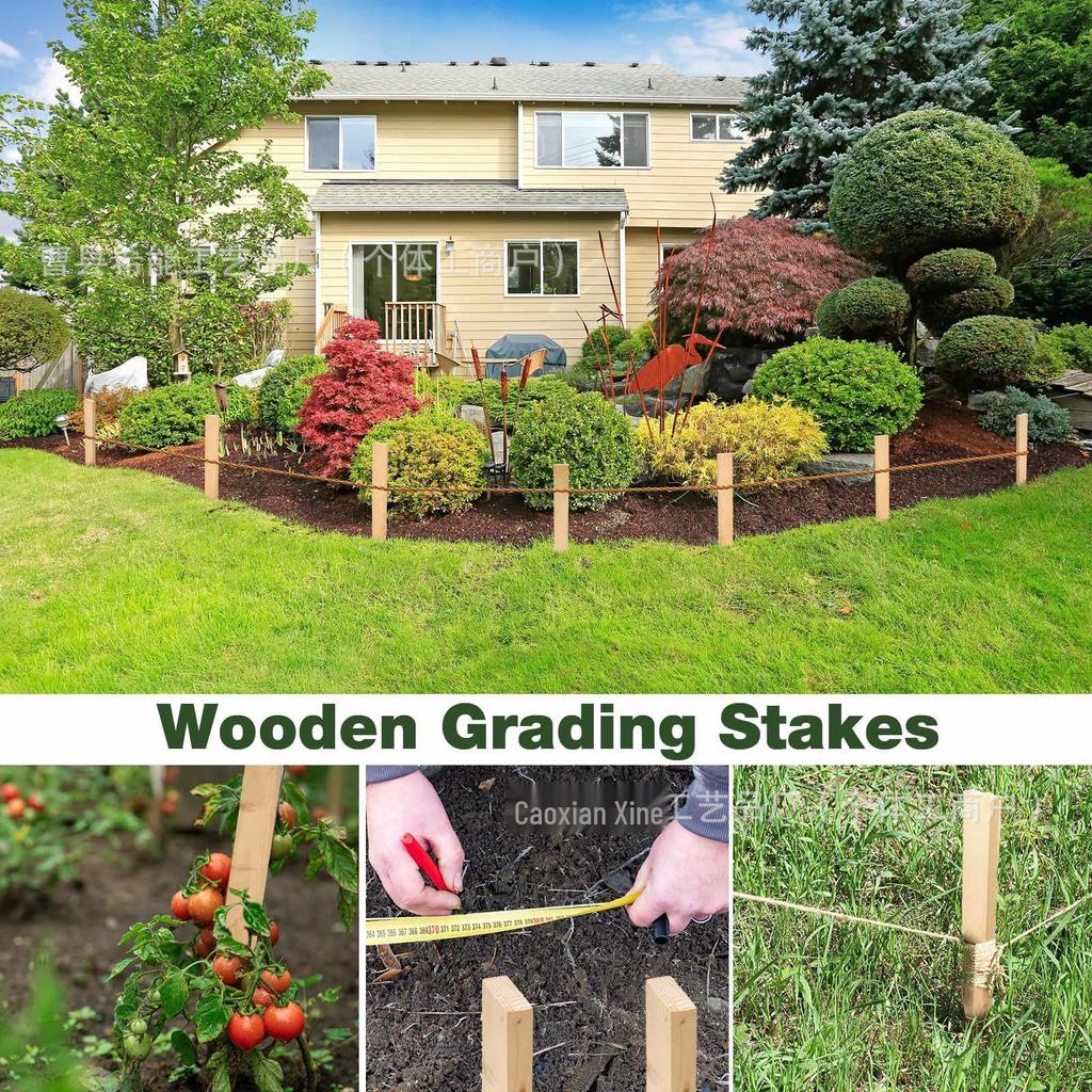 Wooden Garden Picket Fence Stake for Plant Support and Boundary Marking