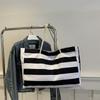 Осенняя японская повседневная ретро полосатая сумка на плечо модная простая большая вместительная сумка через подмышку женская