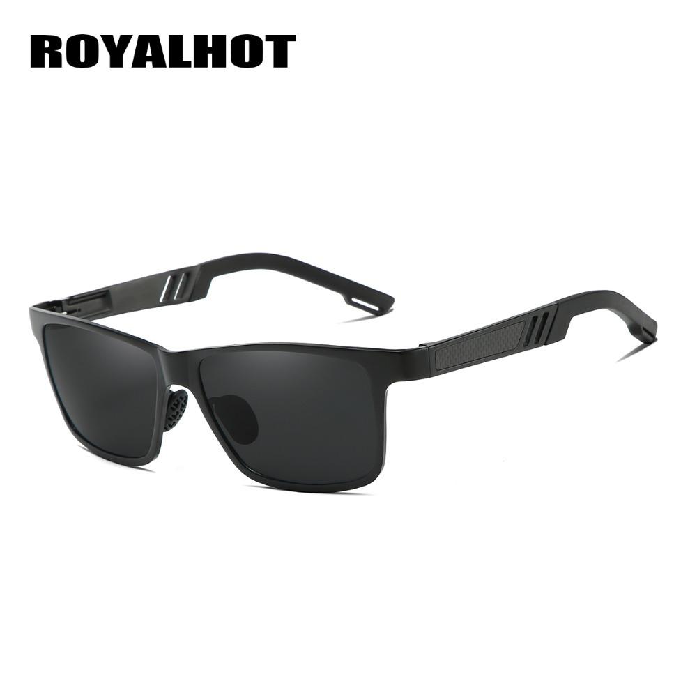 Royalhot Мужские и женские поляризационные солнцезащитные очки в алюминиевой магниевой оправе, солнцезащитные очки для вождения, очки Óculos Masculino Male