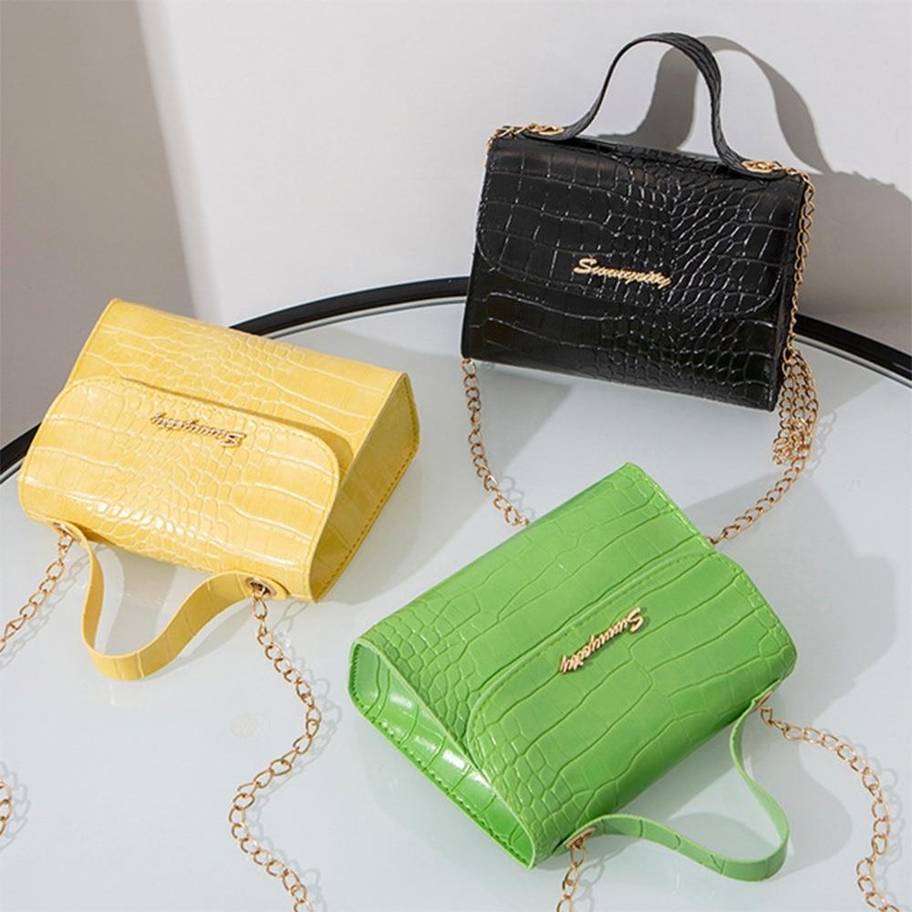 Casual Trend Women Messenger Bag Fashion Pattern Female Shoulder Bag Handbag With Chain Strap Ladies Crossbody Bags
