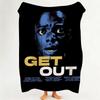 Movie G Get O Out  Flannel  Blanket Suitable for Sofa Living Room Bedroom