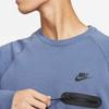 Nike Технический флис с буквенным логотипом, застежкой-молнией, декоративным круглым вырезом, повседневная толстовка для мужчин, толстовка Finn-Blue FD9881-491