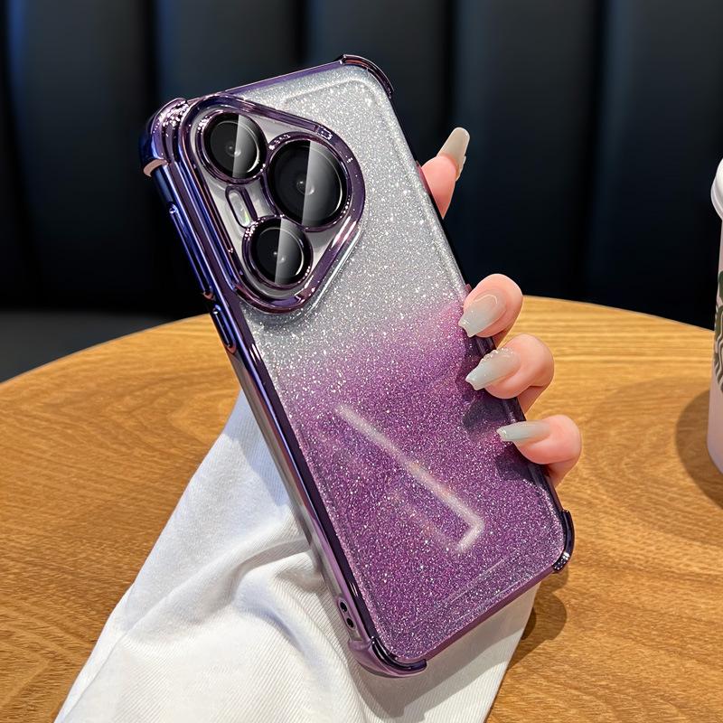 Подходит для чехла мобильного телефона Huawei pura70 Honor 300pro силиконовый чехол защитная пленка для объектива X60 всесторонний противоударный прозрачный мягкий