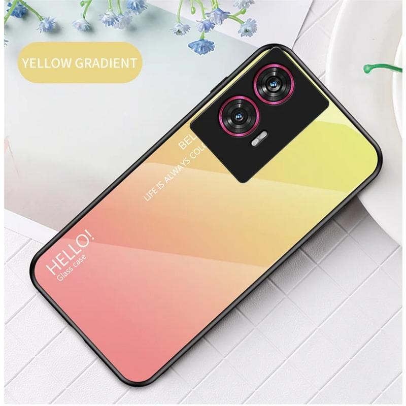 Чехол из закаленного стекла с градиентом для Moto Edge 50 Fusion 50 Pro 40 Edge40 Neo Edge 30 Ultra 20 Moto G04 G24 Защита объектива камеры Противоударная задняя крышка