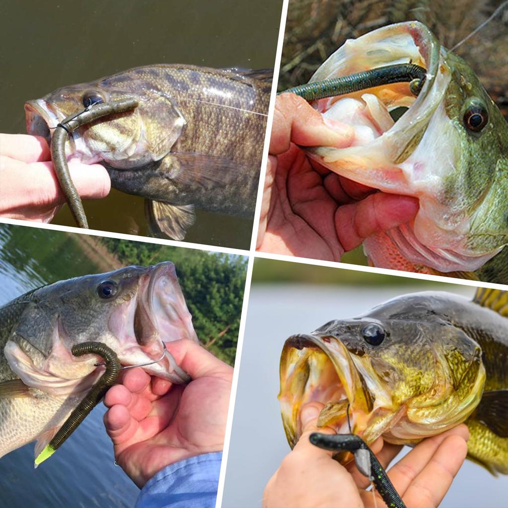 TRUSCEND Fishing Wacky Rig Tool with 210 Replacement for Fishing Worm Stick Ned Finesse Rigging Style Bass Red O-Rings Pliers, Baits, Kit, Fishing,