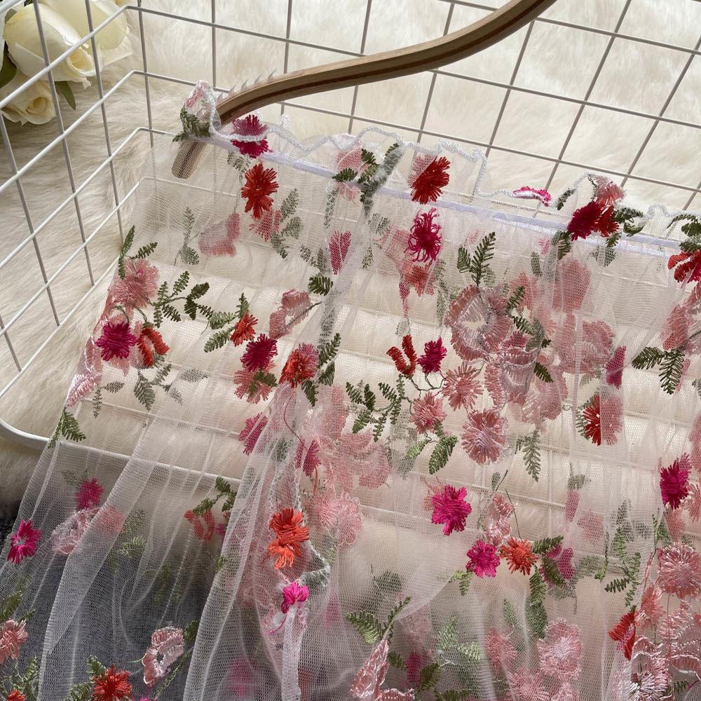 Женские рубашки с открытыми плечами Топы с длинным рукавом-фонариком Прозрачный кружевной пуловер Блузка с цветочным принтом Рубашка Блузки