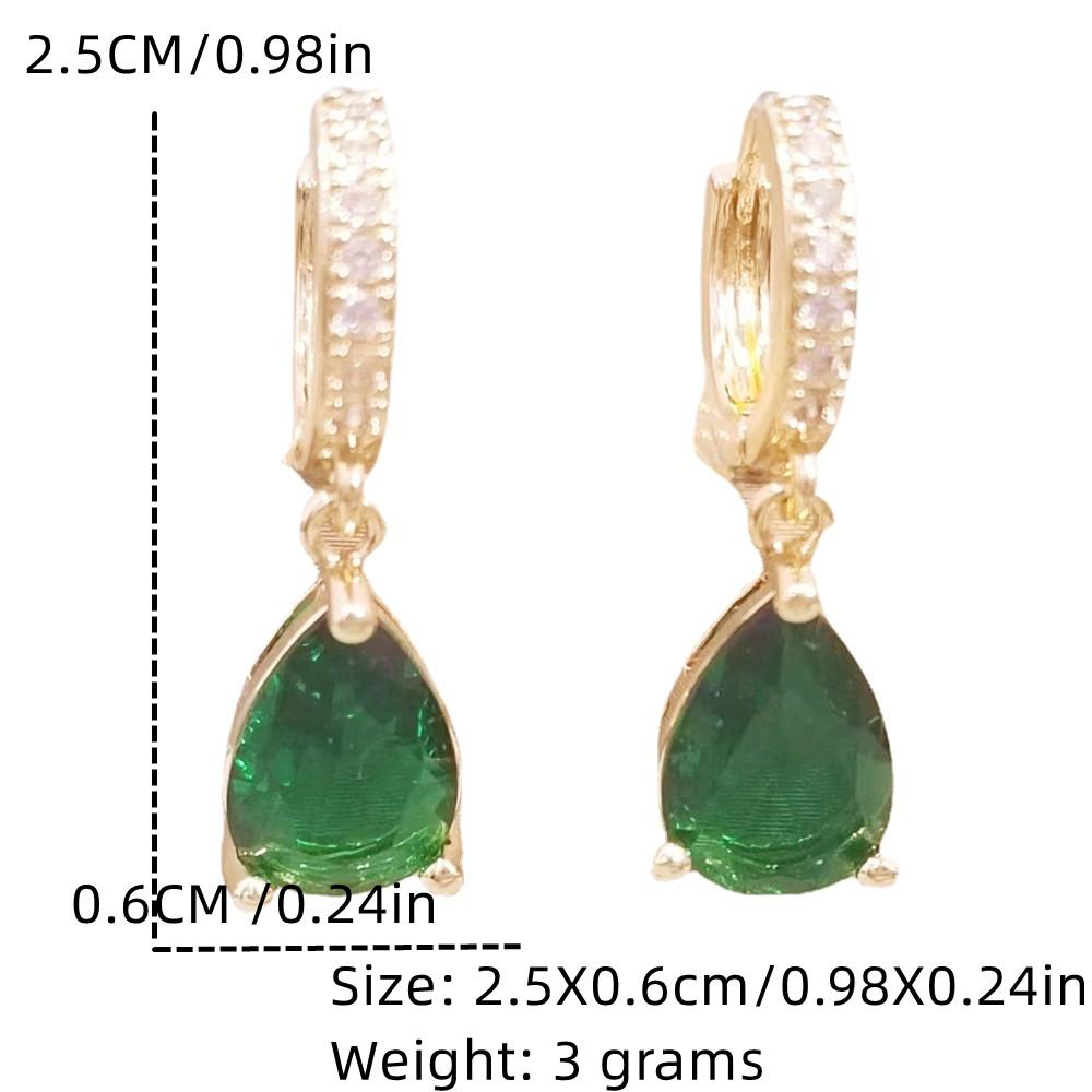 Fashion Drop Shape Cubic Zirconia Dangle Earrings for Women Jewelry Party Accessories