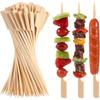 100Pcs Natural Wood Barbecue Skewers Barbecue Tools BBQ Bamboo Skewers Disposable Bamboo Sticks