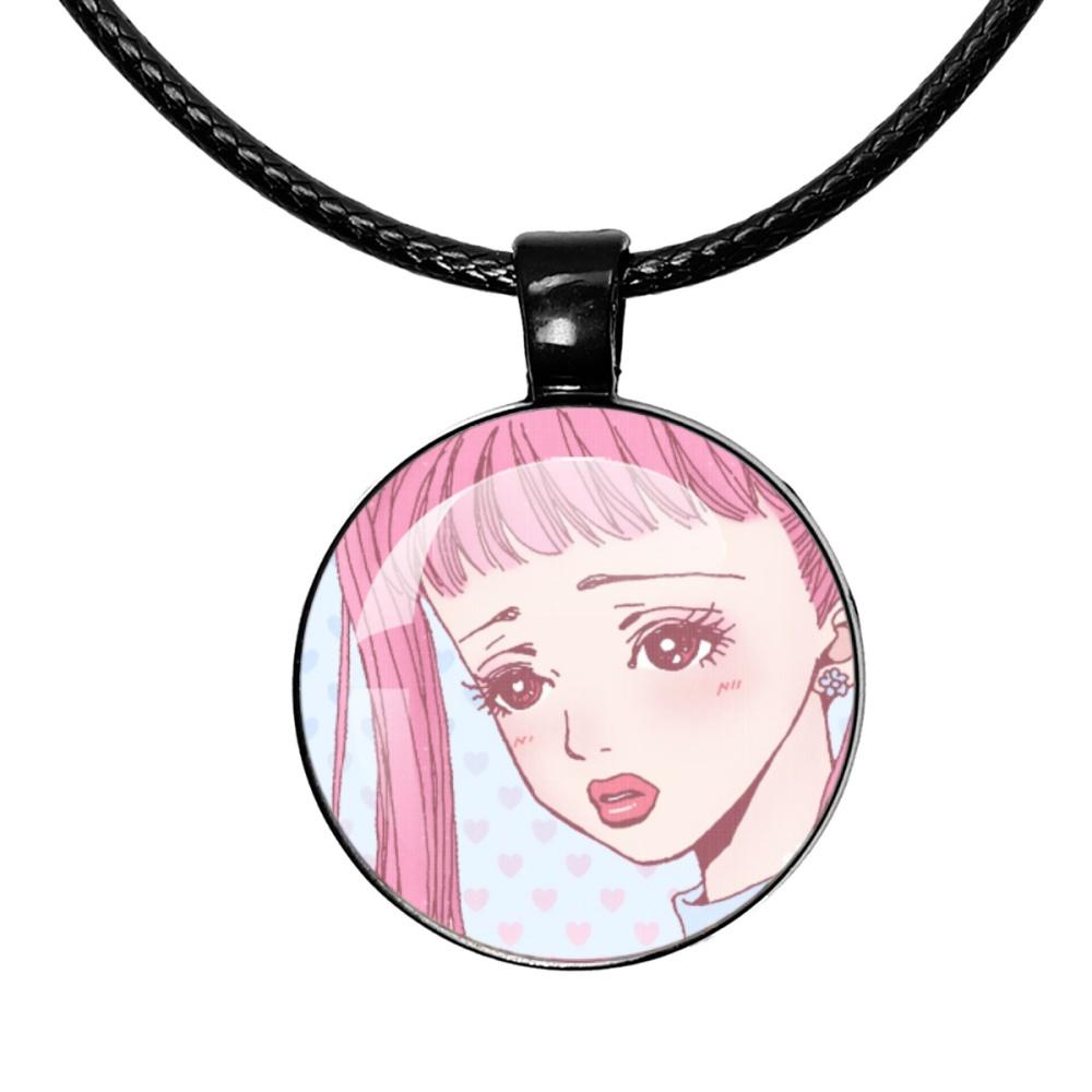 Ожерелье Paradise Kiss Аниме Юкари Хаясака Мивако Сакурада Черная веревочная цепочка Стеклянный кулон Ожерелье Шарм Украшения Подарок