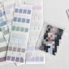 10Sheets Morandi Color Transparent Index Sticker Korean Kpop Star Photo Card Easy Pull Sticker Card Mark Sorting Label Sticker