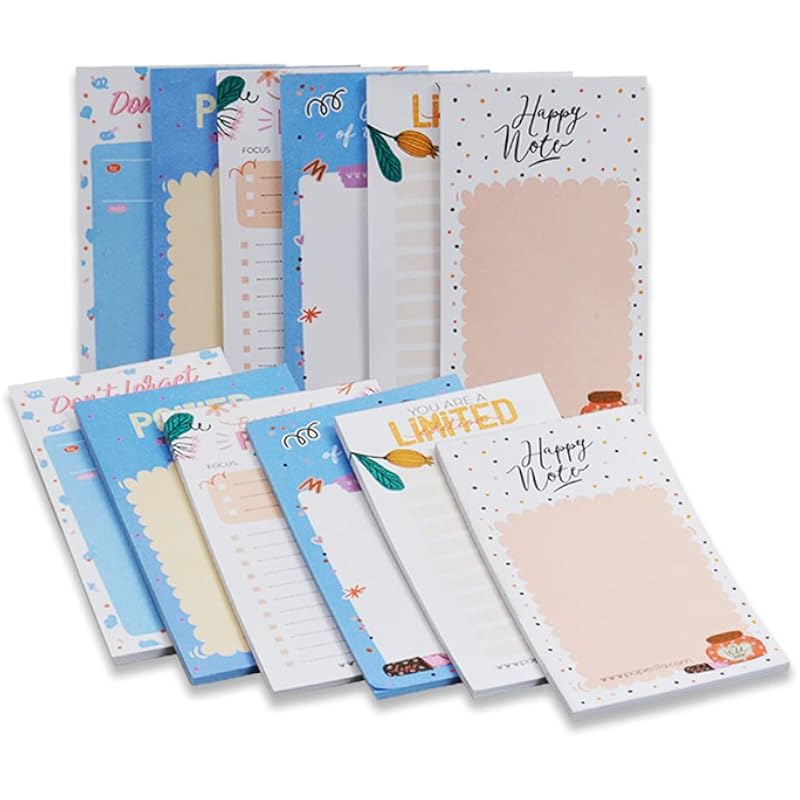 COI Daily Planner Notepad Undated Planner, Daily Agenda, Focus, and to Do List Pad with Daily Checklist Set of 12 Pads
