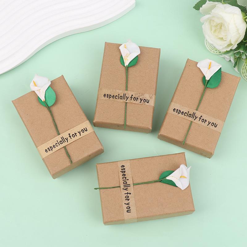 [HF][HS]2/3/5/10Pcs Jewelry Gift Box Bracelet Necklace Organizer Storage Box Paper Cardboard Packaging Container With Sponge