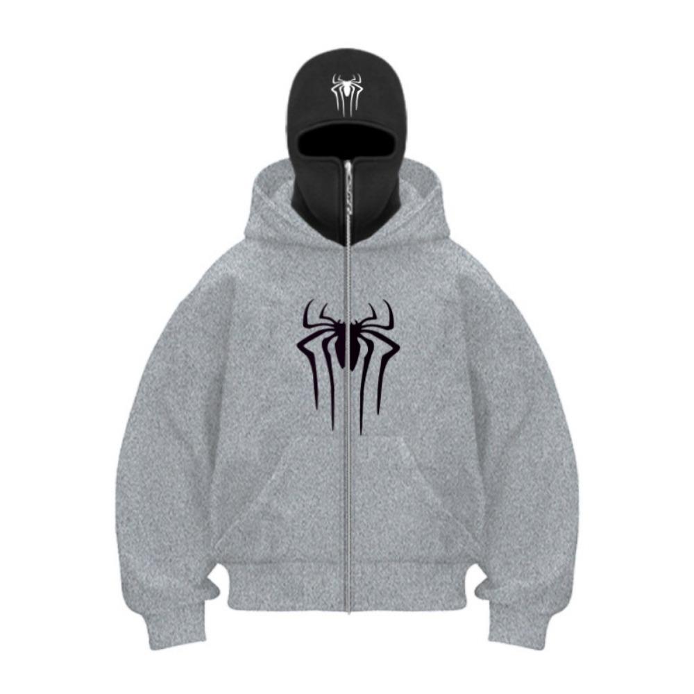 2025 Осень и Зима Новая Мужская и Женская Повседневная Спортивная Одежда с Дизайном Маски с Капюшоном, Спортивное и Модное Худи Большого Размера