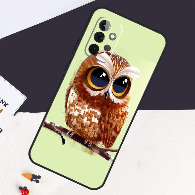 Cute Owl Cartoon Case For Samsung Galaxy A22 A16 A33 A36 A56 A26 A15 A55 A53 A35 A32 A52 A54 A34 A14 A05 A06