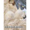 Pastoral Songdo, French thin underwear women's small breasts gather and show breasts, small floral anti-sagging bra without steel ring