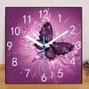Animals DIY 5D Diamond Painting Red Butterfly Clock Diamond Embroidery Full Lay Anime Cross Stitch Kits Home Decor Handmade Gift