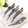 Korean Style New Retro Large Rhinestone Metal Horn Clip Headdress Fashionable and Exquisite Duckbill Clip Hairpin Hair Accessory