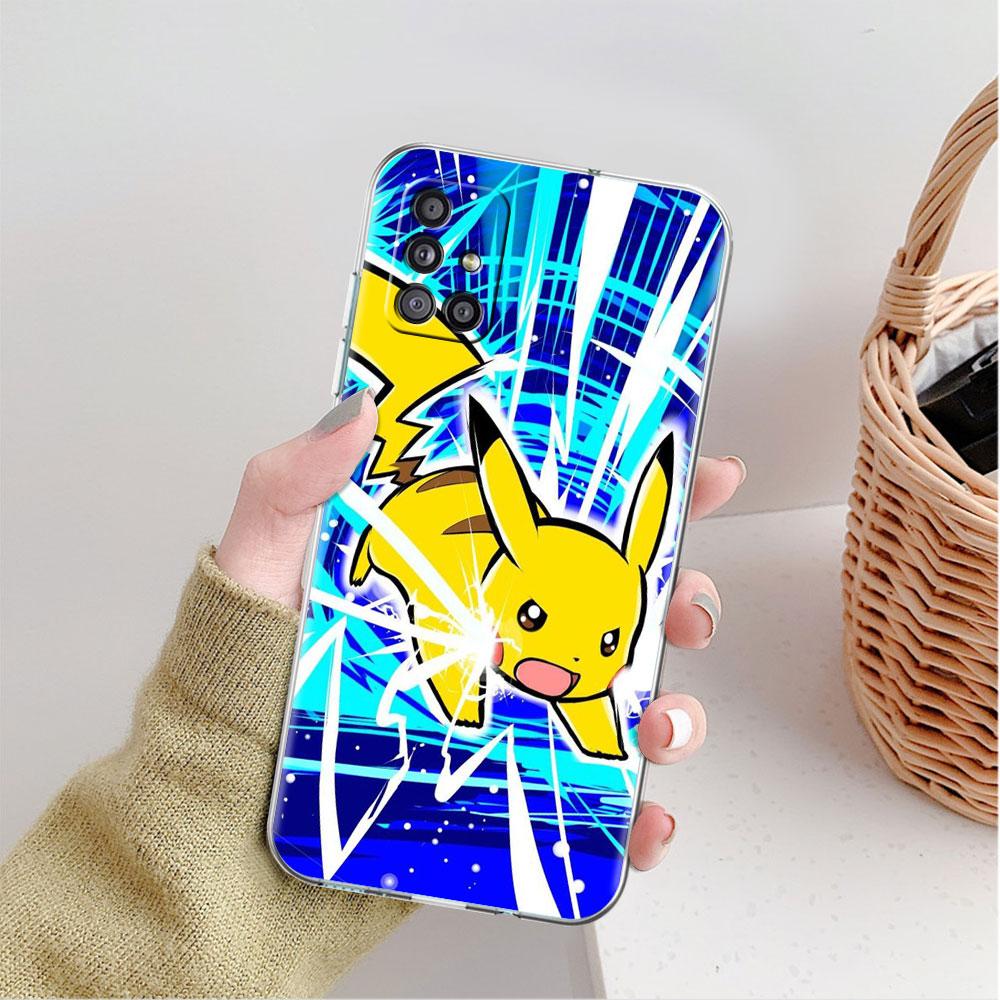 Прозрачный чехол для Samsung Galaxy A52 A12 A51 A32 A21s A71 A32 A22 50 A70 A31 A72 5G чехол для телефона аниме крутой покемон