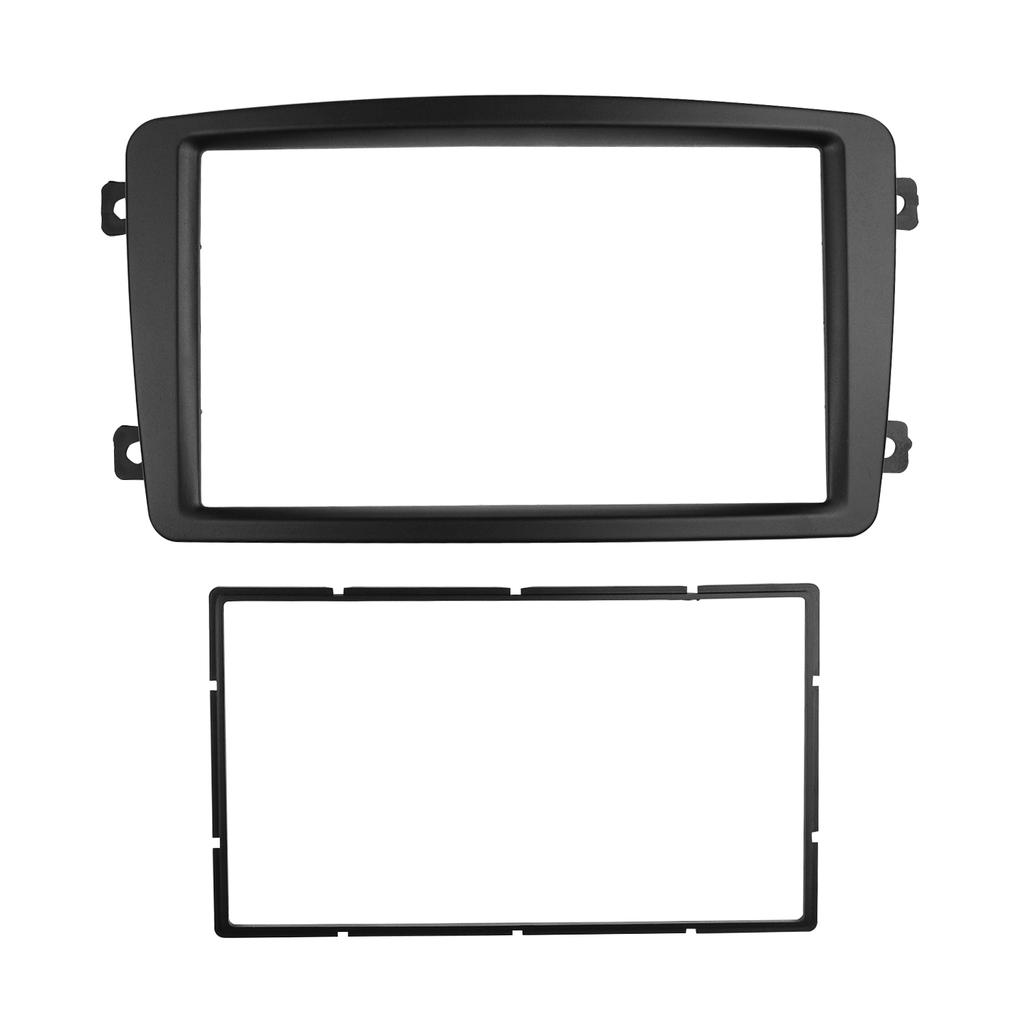 Double 2 Din Stereo Panel for BENZ C-klasse (W203) Fascia Black Color Radio Refitting Dash Mounting Installation Trim Kit Face