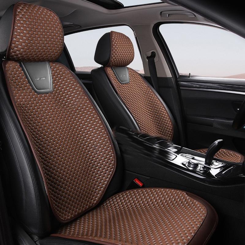 Чехол на сиденье автомобиля из ледяного шелка, Роскошная охлаждающая автоподушка, универсальная защита для автомобильного кресла, моющийся чехол на автомобильное кресло, подходит для четырех сезонов