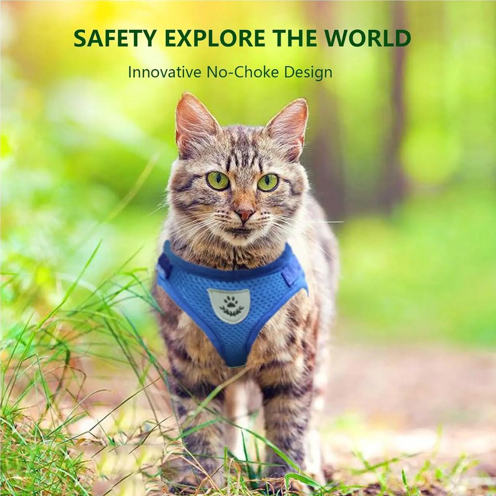 Шлейка для собак, поводок для прогулок, дышащая сетка из ткани для маленьких собак, ошейник из полиэстера, регулируемая сетка для щенков и кошек, жилет