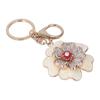 Peony Flower Keychain Vivid Details Smoother Surfaces Metal Car Keychain for Bag Pendant
